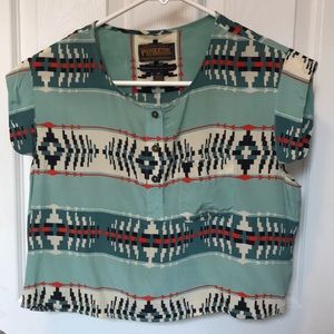 Pendleton Portland Edition Silk crop top M